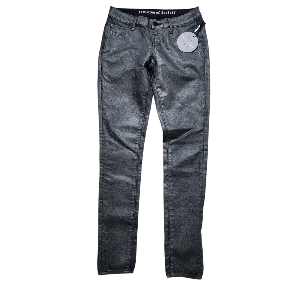 NWT Articles of Society Women's Grey Glitter Jeans